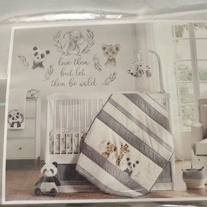 Brand new crib set, my son never slept in the crib.